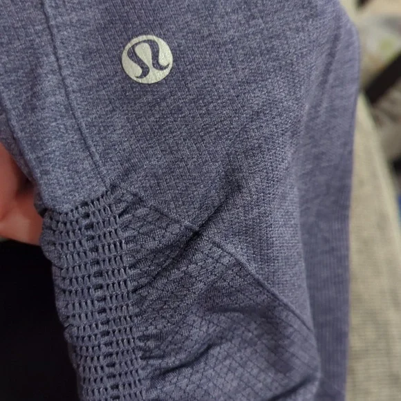 Lululemon In The Flow Crop II Heathered Inkwell - Picture 9 of 14